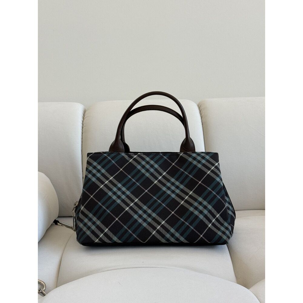 Burberry Blue Label Canvas and Leather Top-Handle Bag